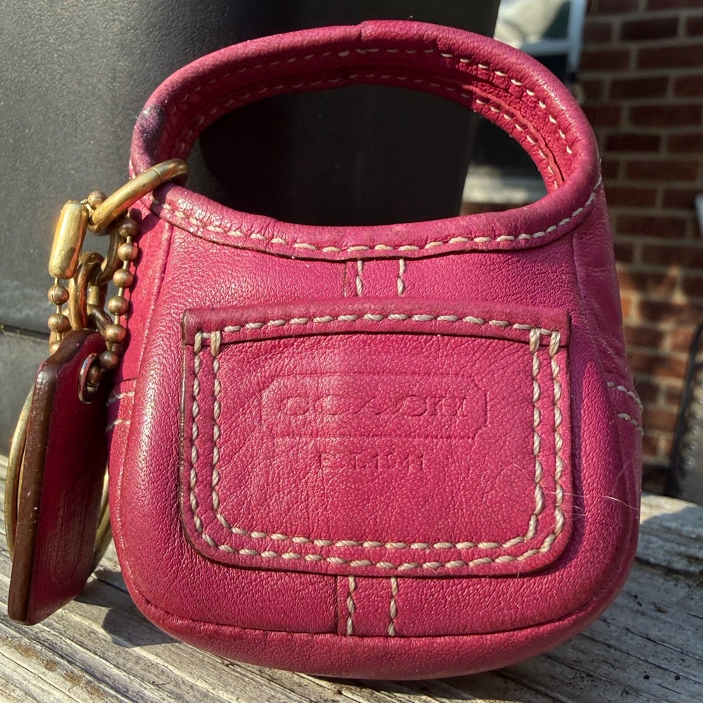 Coach Ergo bag charm keychain Pink